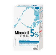 Minoxidil Biorga 50 mg/mL x 3 frascos 60mL
