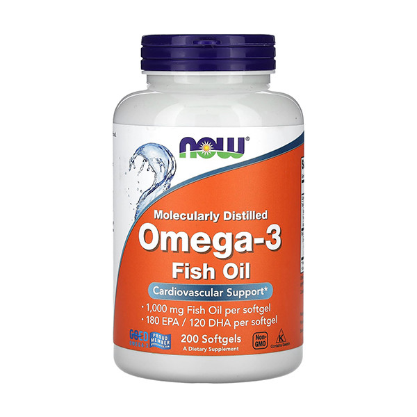 Now Omega-3 Fish Oil 200 Softgels