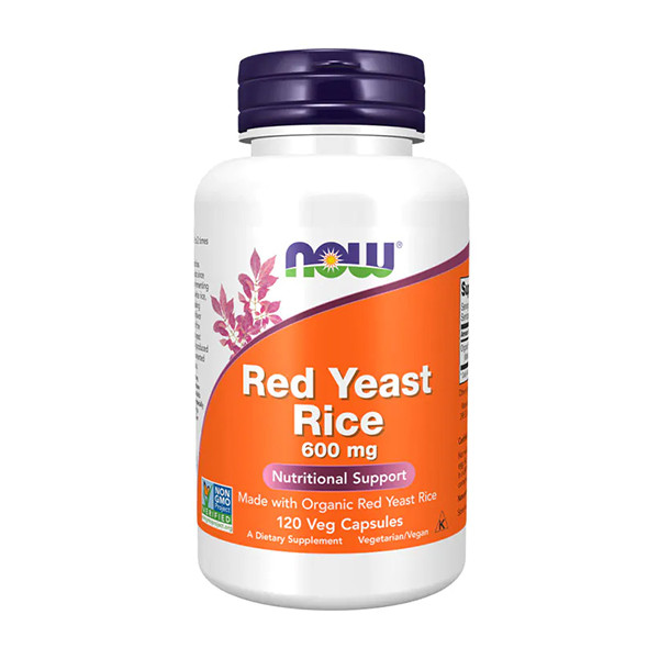 Now Red Yeast Rice 600mg 120 Veg Capsules