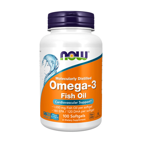 Now Omega-3 Fish Oil 100 Softgels