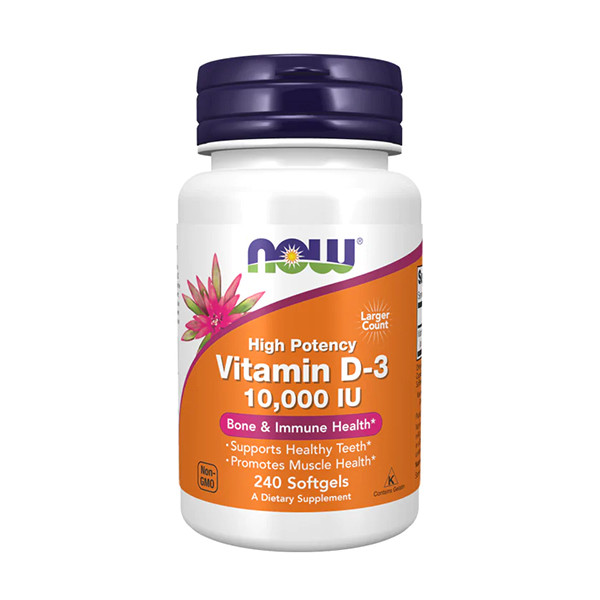Now Vitamin D-3 10.000 IU 120 Softgels