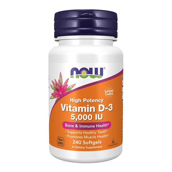 Now Vitamin D-3 5000 IU 120 Softgels