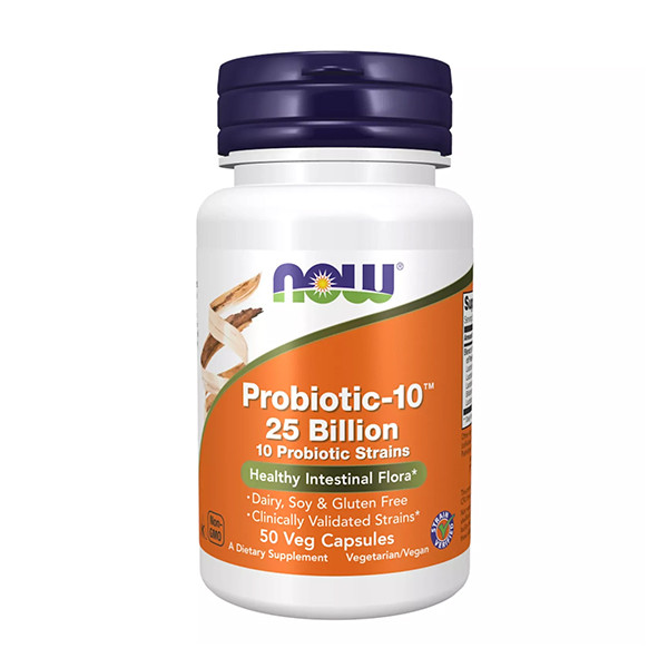 Now Probiotic-10 25 Billion 50 Veg Capsules