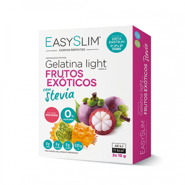Easyslim Gelatina Light Frutos Exoticos Stevia 2 Saquetas