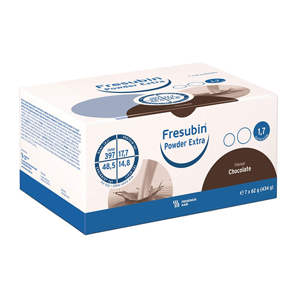 Fresubin Powder Extra Pó Carteiras Chocolate 7 x 62g