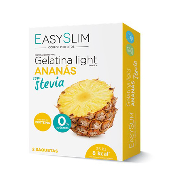 Easyslim Gelatina Light Ananas Stevia 2 Saquetas