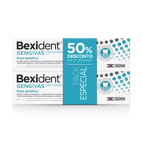 Bexident Gengivas Pasta Dentes 2 x 75mL Oferta 50%