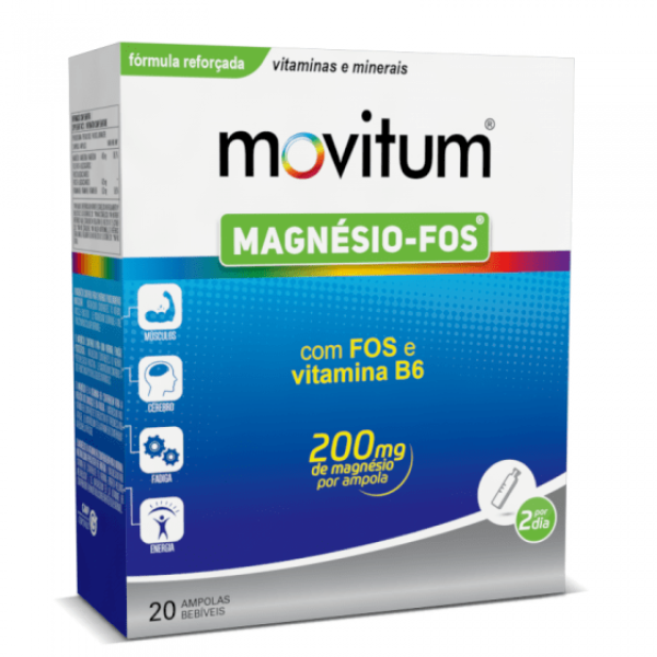 Movitum Magnésio Fos 20 ampolas bebíveis