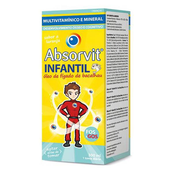 Absorvit Infantil Óleo Figado Bacalhau + Vitaminas 300mL