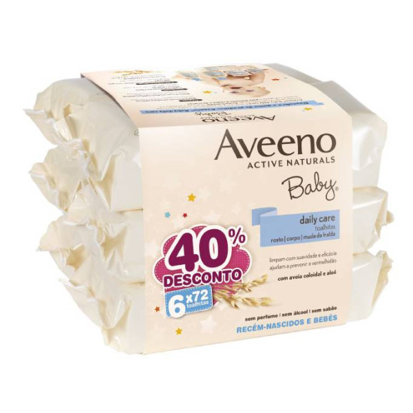 Aveeno Baby 4 Pack Toalhitas + 2 Grátis (432 toalhitas)