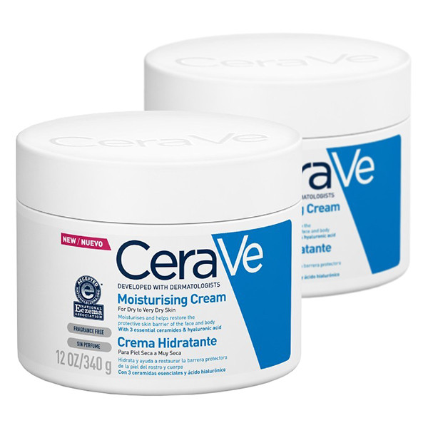 CeraVe Moisturising Creme hidratante diário 2 x 340 g com Desconto de 25% na 2ª Embalagem