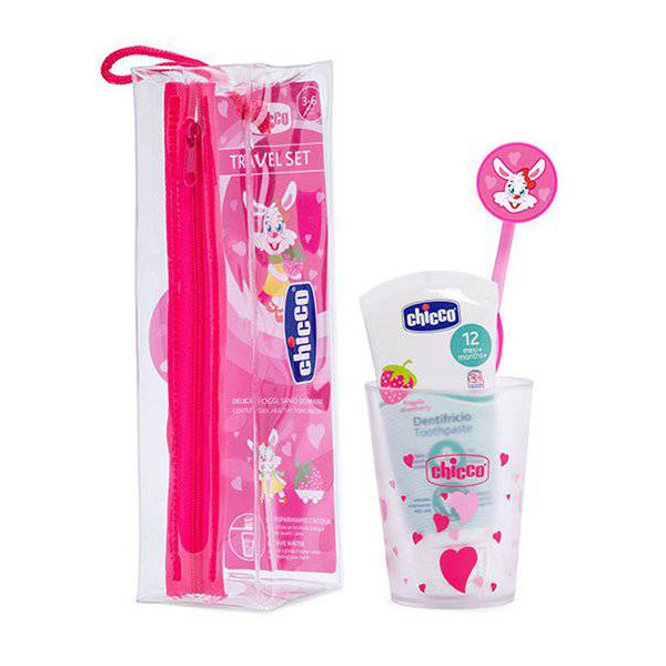 Chicco Conjunto Higiene Oral Menina Rosa
