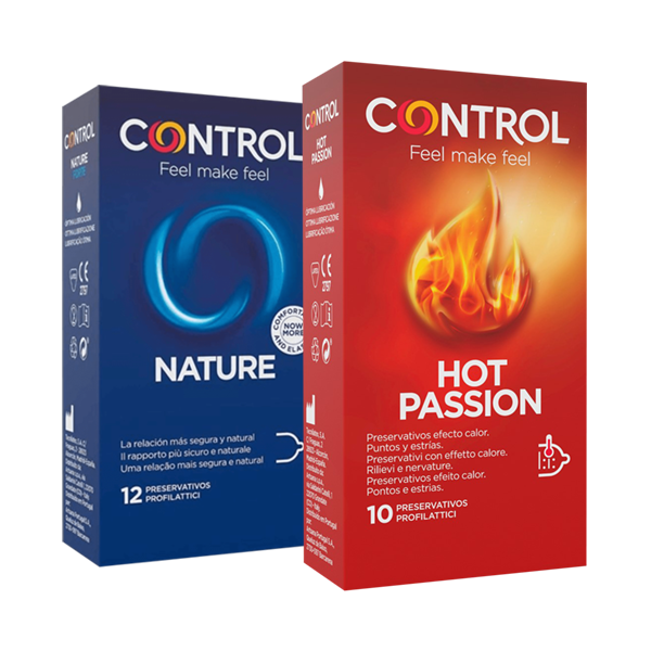 Control Preservativos Nature Adapta 12 unidades + Oferta Hot Passion 10 unidades