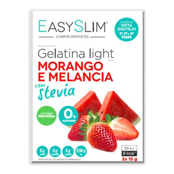 Easyslim Gelatina Morango Melancia Stevia 2 saquetas