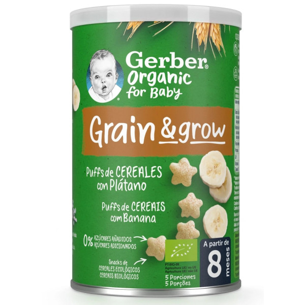 Gerber Bio NutriPuffs Banana 35g 8M+