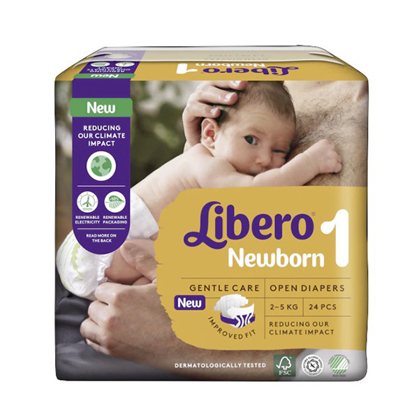 Libero Baby Soft Newborn T1 Fralda 2-5Kg X24