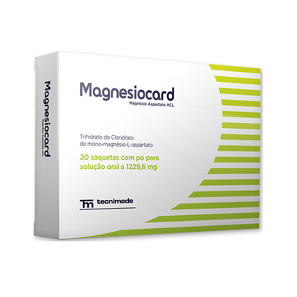 Magnesiocard 1229,6 mg x 20 pó solução oral saquetas
