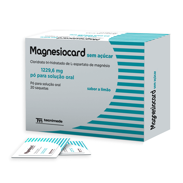 Magnesiocard Sem Açucar 1229,6 mg x 20 pó sol oral saq