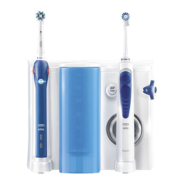 Oral B Centro dentário oxyjet + 4 Recargas + Escova Elétrica PRO2000 + 3 Recargas