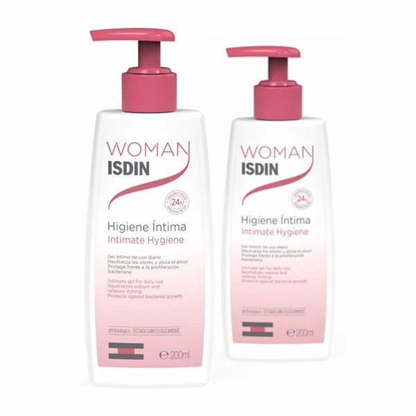 <mark>Isdin</mark> Woman Duo gel higiene intima 2x200mL 50% Desconto 2ª Embalagem